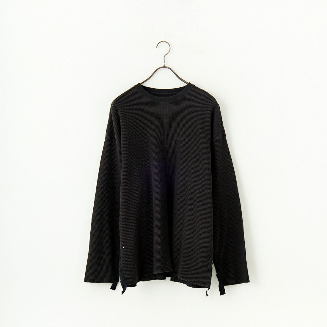 Name. [ネーム] ワッフルテープド ルーズスリーブTシャツ [NMCU-028] CHARCOAL