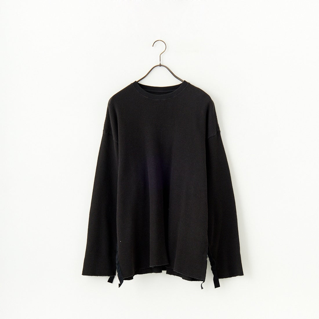 Name. [ネーム] ワッフルテープド ルーズスリーブTシャツ [NMCU-028] CHARCOAL