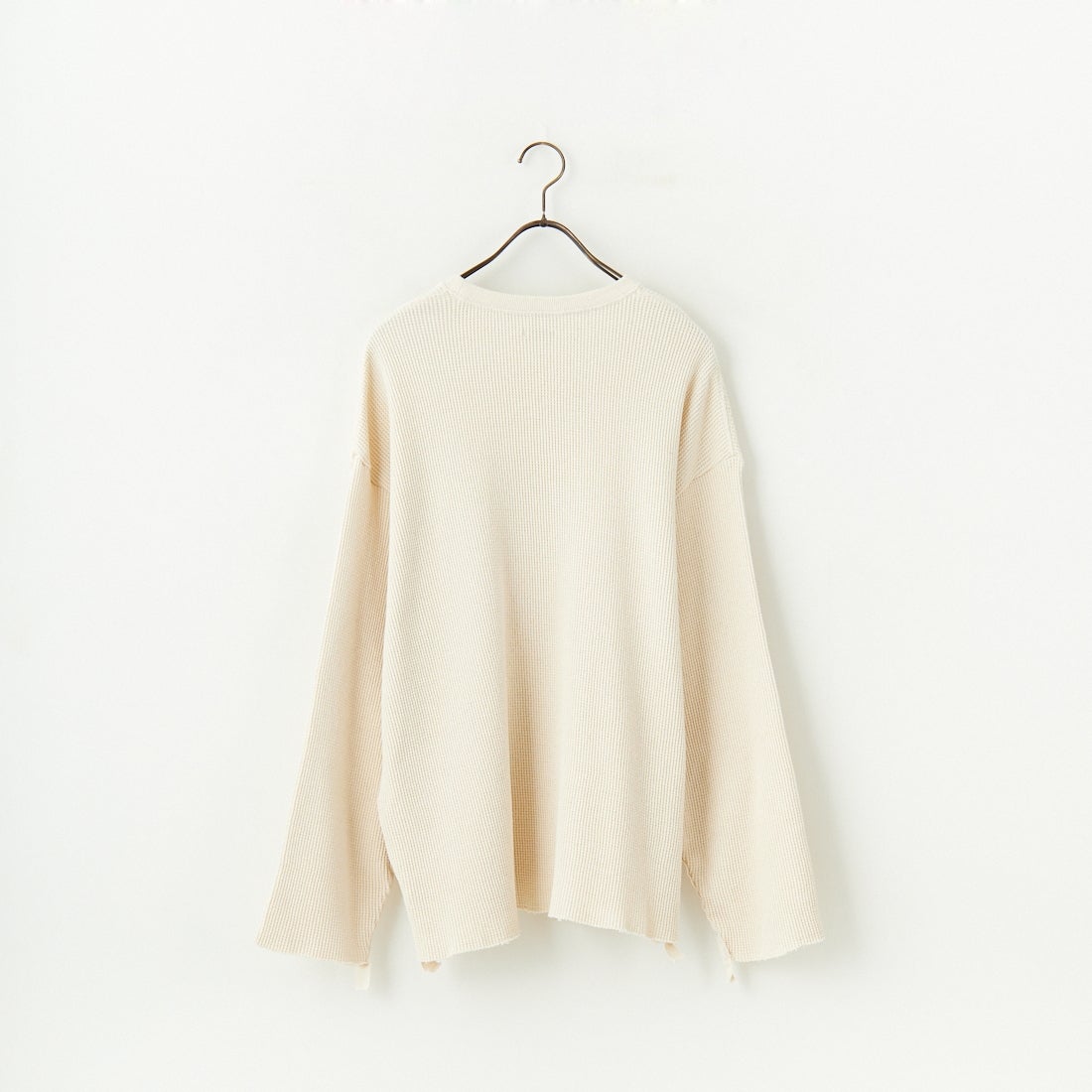 Name. [ネーム] ワッフルテープド ルーズスリーブTシャツ [NMCU-028] NATURAL