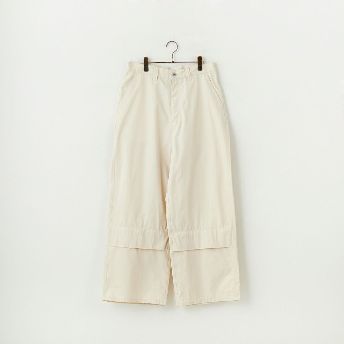 Name. [ネーム] ギザコットンギャバジン ベンチレーションレイヤードパンツ [NMPT-030] IVORY