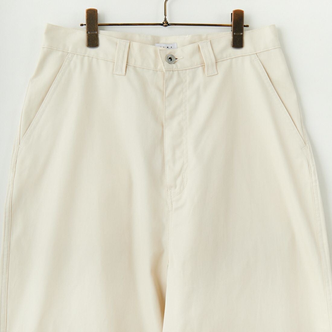 Name. [ネーム] ギザコットンギャバジン ベンチレーションレイヤードパンツ [NMPT-030] IVORY