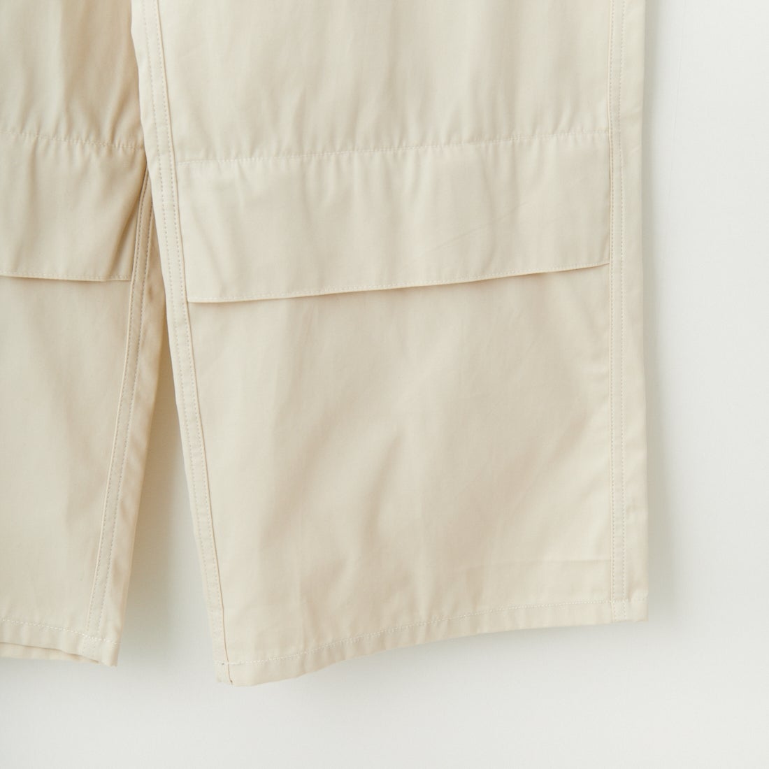 Name. [ネーム] ギザコットンギャバジン ベンチレーションレイヤードパンツ [NMPT-030] IVORY