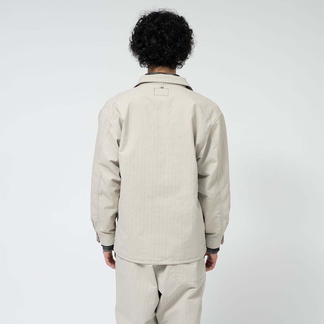 THE NORTH FACE PURPLE LABEL [ザ ノースフェイス パープルレーベル] ヘリンボーンフィールドジャケット [N25SA034] LB L BEIG &&モデル身長：180cm 着用サイズ：M&&