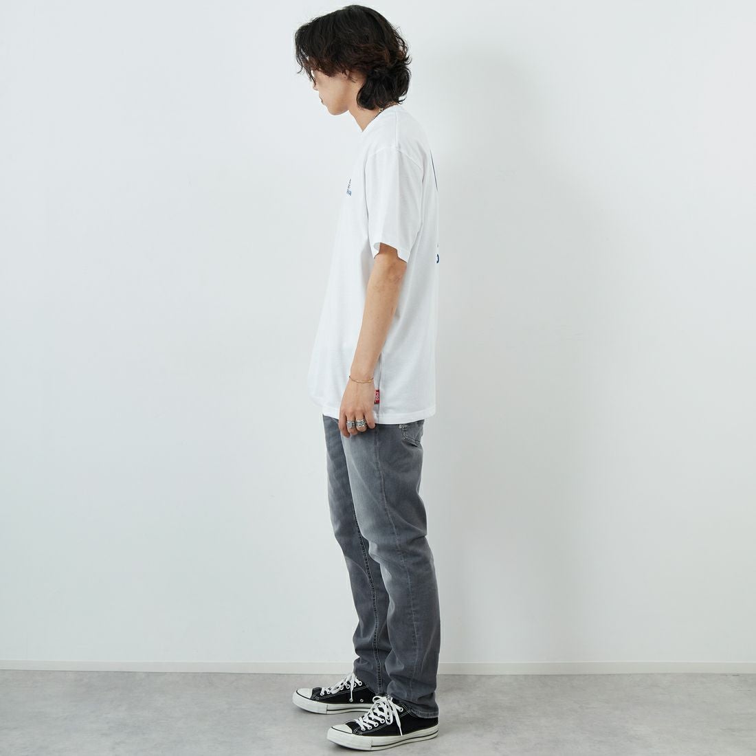 PARIS SAINT-GERMAN [パリ・サンジェルマン] PSGロゴ バックプリントTシャツ [PS0125SS0004] WHITE &&モデル身長：179cm 着用サイズ：XL&&