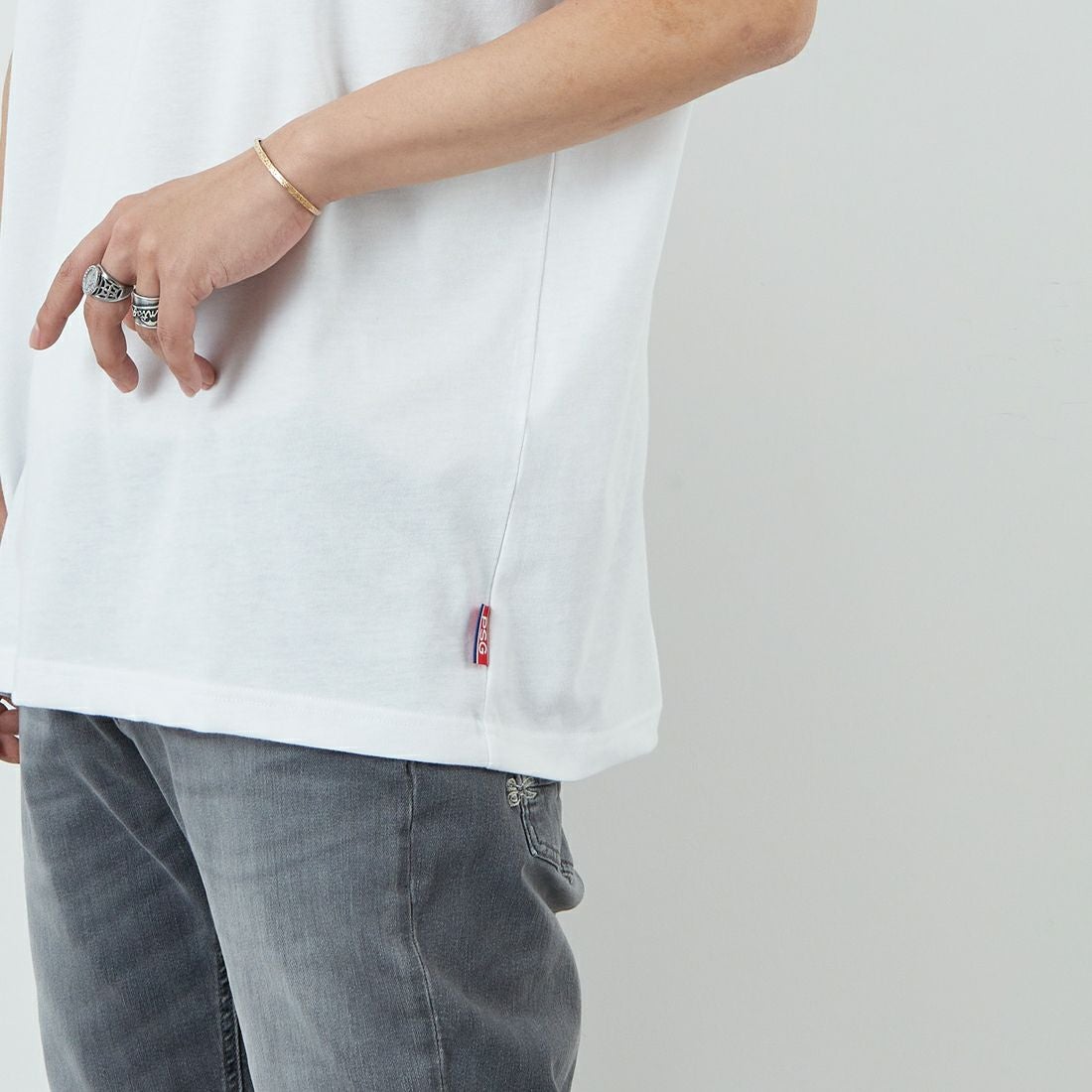 PARIS SAINT-GERMAN [パリ・サンジェルマン] PSGロゴ バックプリントTシャツ [PS0125SS0004] WHITE &&モデル身長：179cm 着用サイズ：XL&&