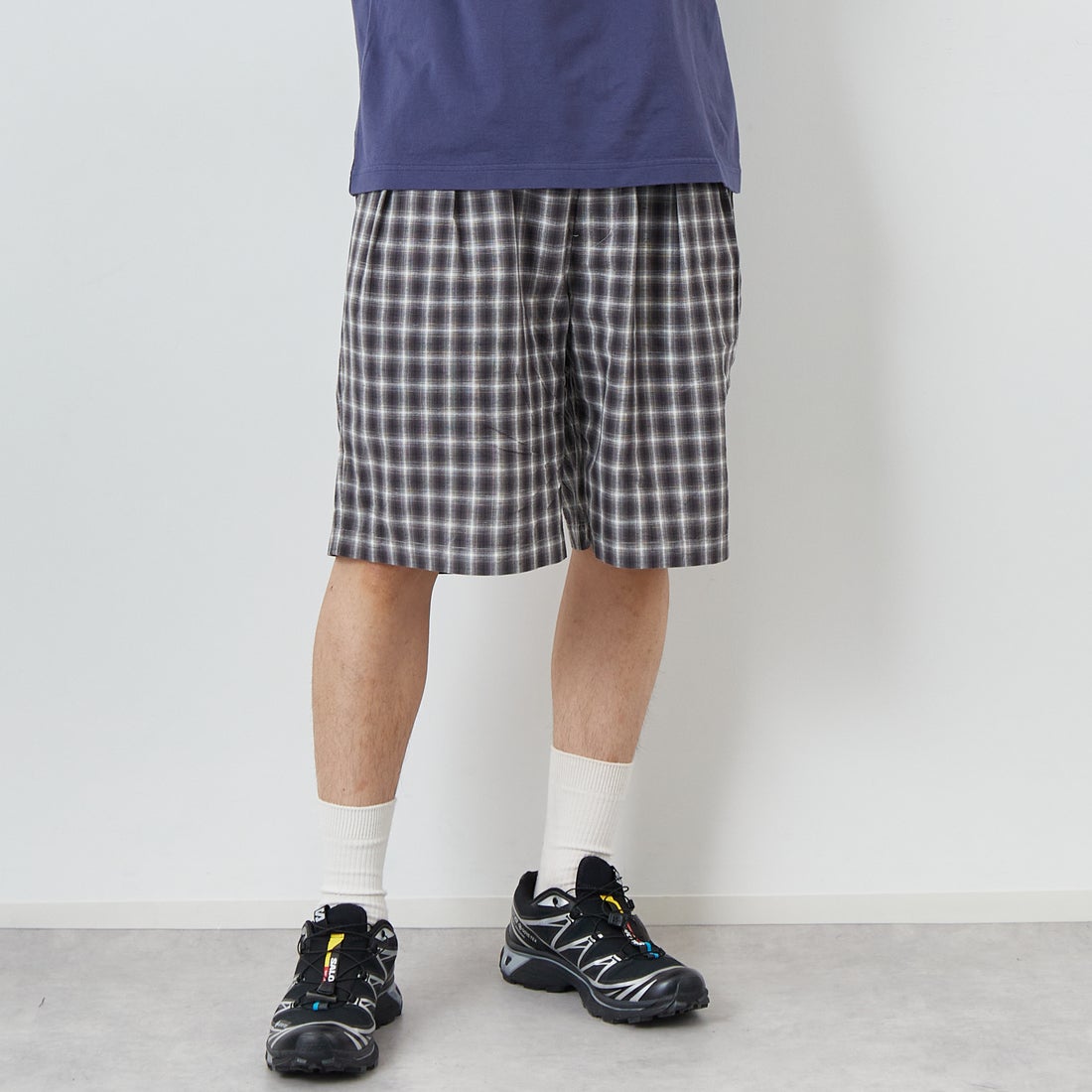 75 GRAY/WH&&モデル身長：179cm 着用サイズ：L&&