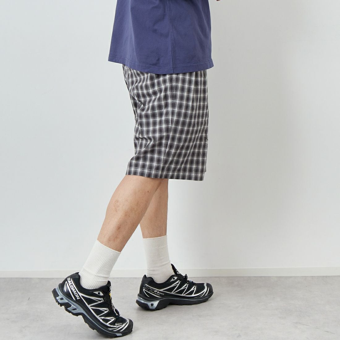 PENDLETON [ペンドルトン] 2タックショーツ [5275-0004] 75 GRAY/WH &&モデル身長：179cm 着用サイズ：L&&