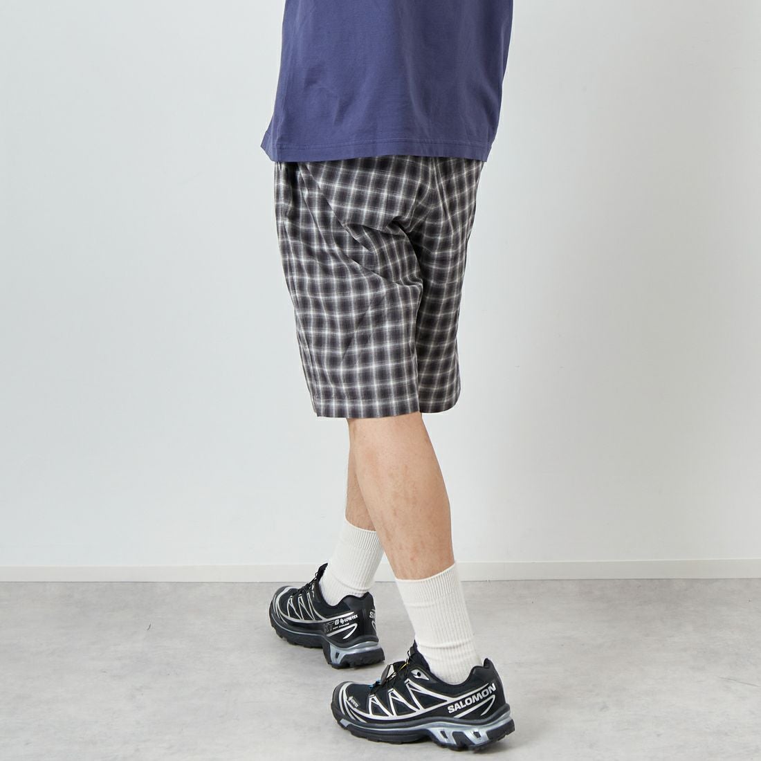 PENDLETON [ペンドルトン] 2タックショーツ [5275-0004] 75 GRAY/WH &&モデル身長：179cm 着用サイズ：L&&