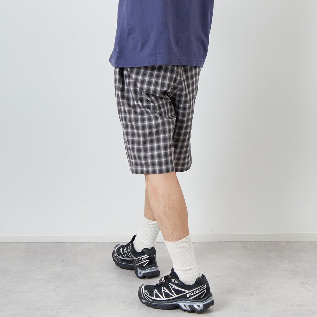 PENDLETON [ペンドルトン] 2タックショーツ [5275-0004] 75 GRAY/WH &&モデル身長：179cm 着用サイズ：L&&