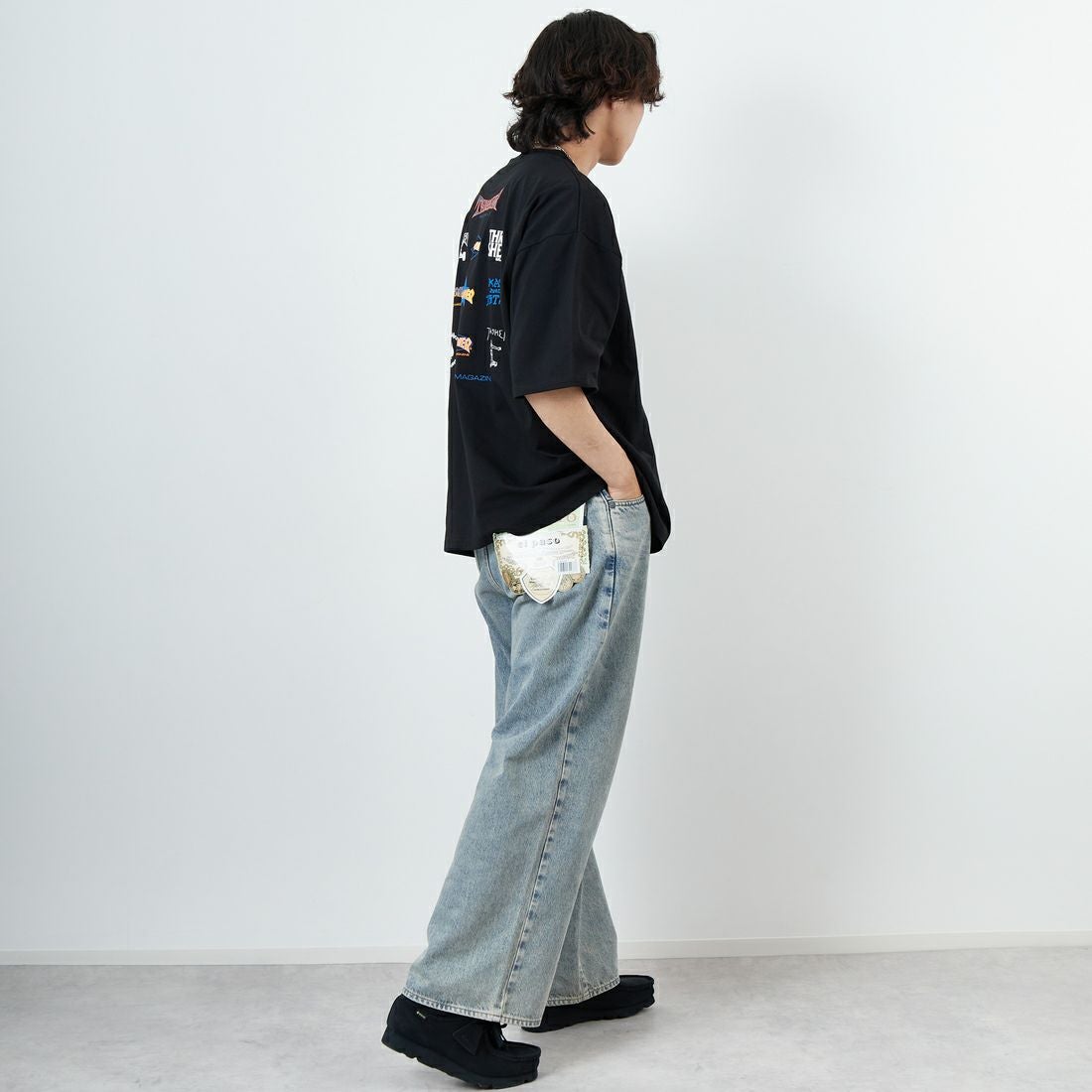 THRASHER [スラッシャー] ショートスリーブTシャツ [TH24SU02] BLK &&モデル身長：179cm 着用サイズ：L&&