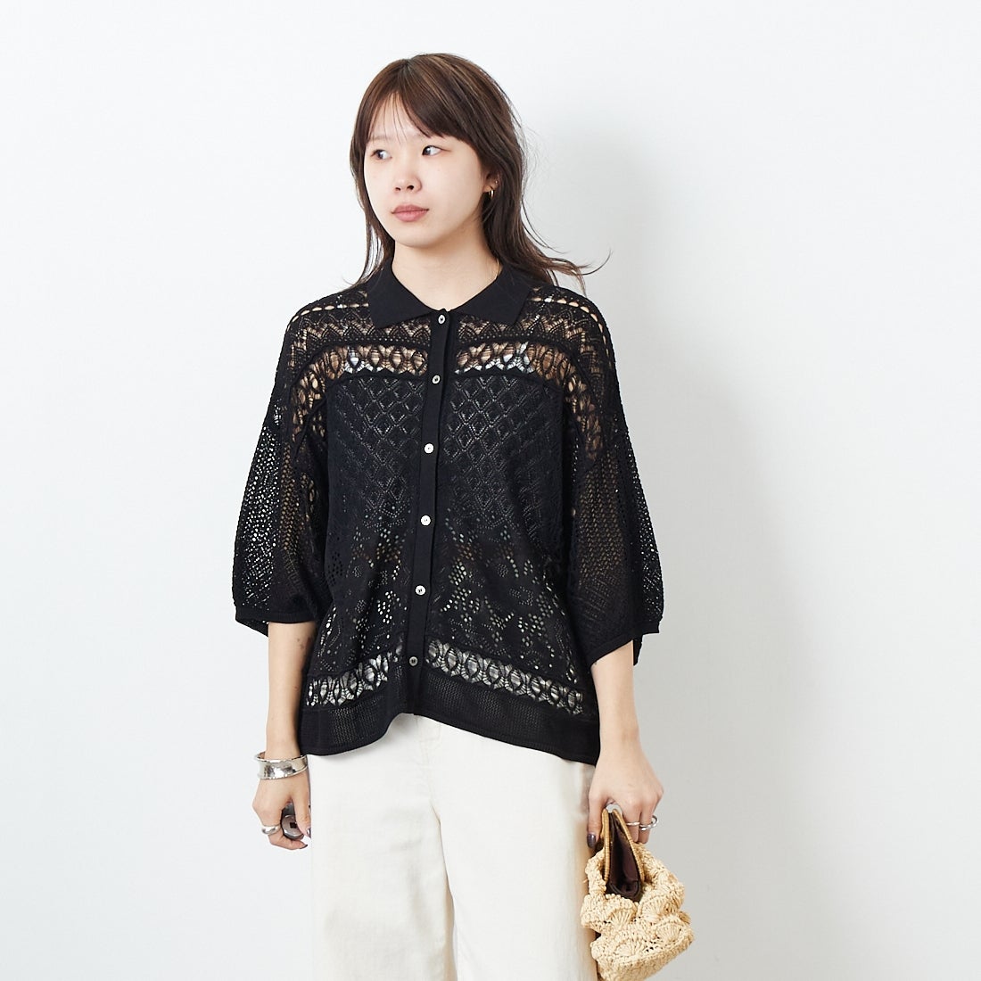 ﾌﾞﾗｯｸ&&モデル身長：167cm 着用サイズ：2&&