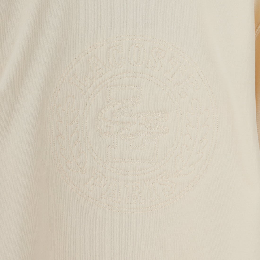 LACOSTE [ラコステ] ロゴ刺繍ショートスリーブスウェット [SH6418] XFJ ECRU