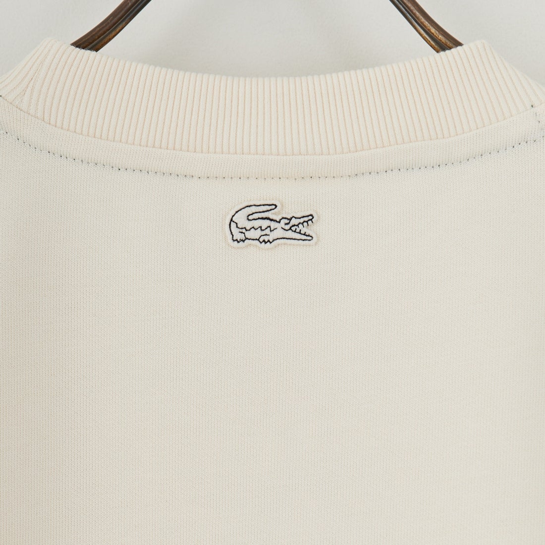 LACOSTE [ラコステ] ロゴ刺繍ショートスリーブスウェット [SH6418] XFJ ECRU