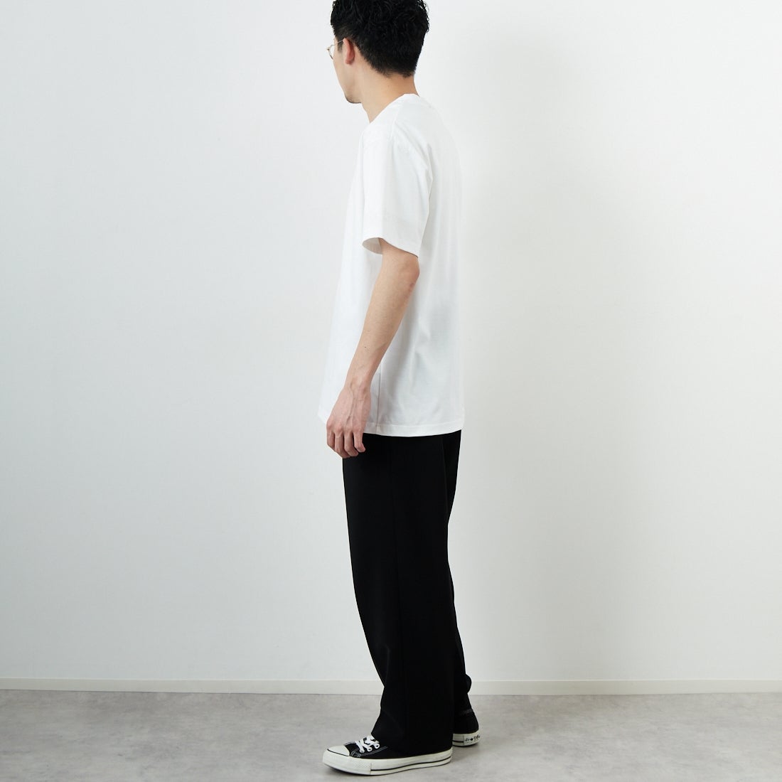 TATRAS [タトラス] RISTEN ショートスリーブTシャツ [MTKE25S8037-M] WHITE&&モデル身長：168cm 着用サイズ：2&&
