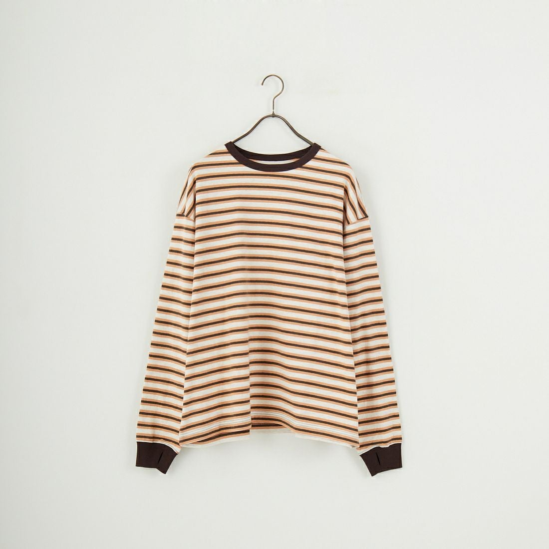 Name. [ネーム] ボーダーロングスリーブTシャツ [NMCU-044] BRN/ORANGE