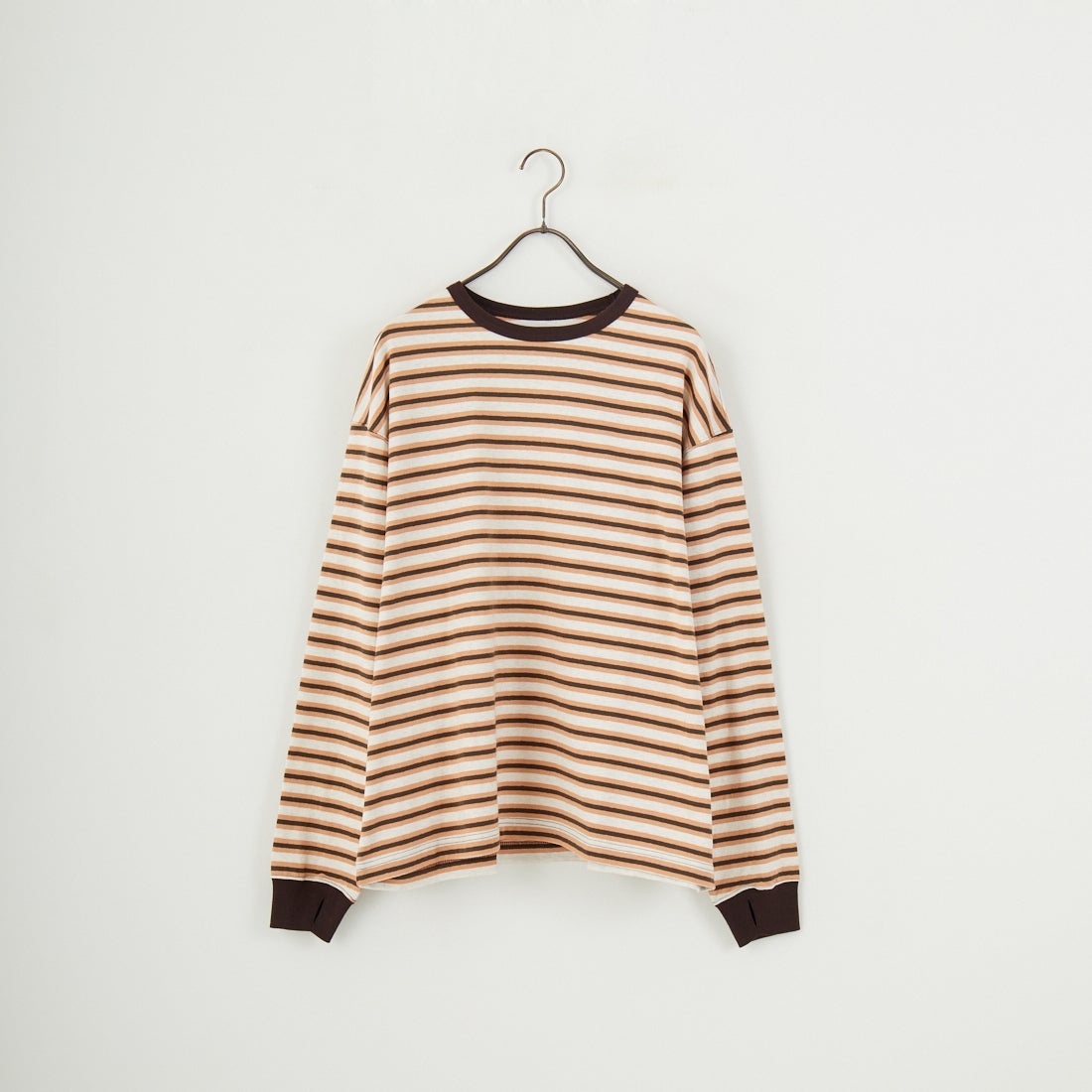 Name. [ネーム] ボーダーロングスリーブTシャツ [NMCU-044] BRN/ORANGE