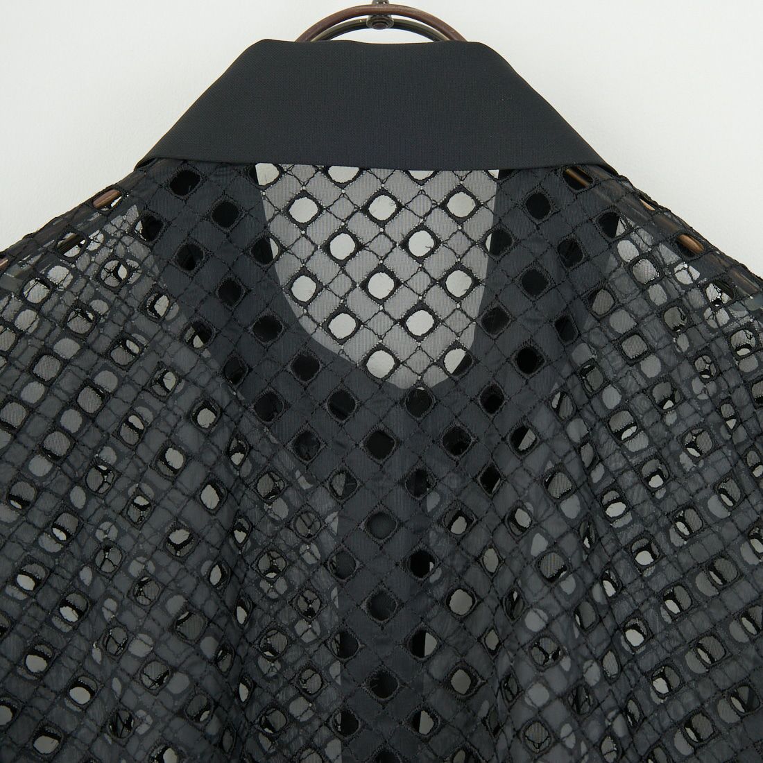 STELLA CIFFON [ステラシフォン] ジオメトリーレース刺繍シャツ [ST1-25403] 80 BLACK