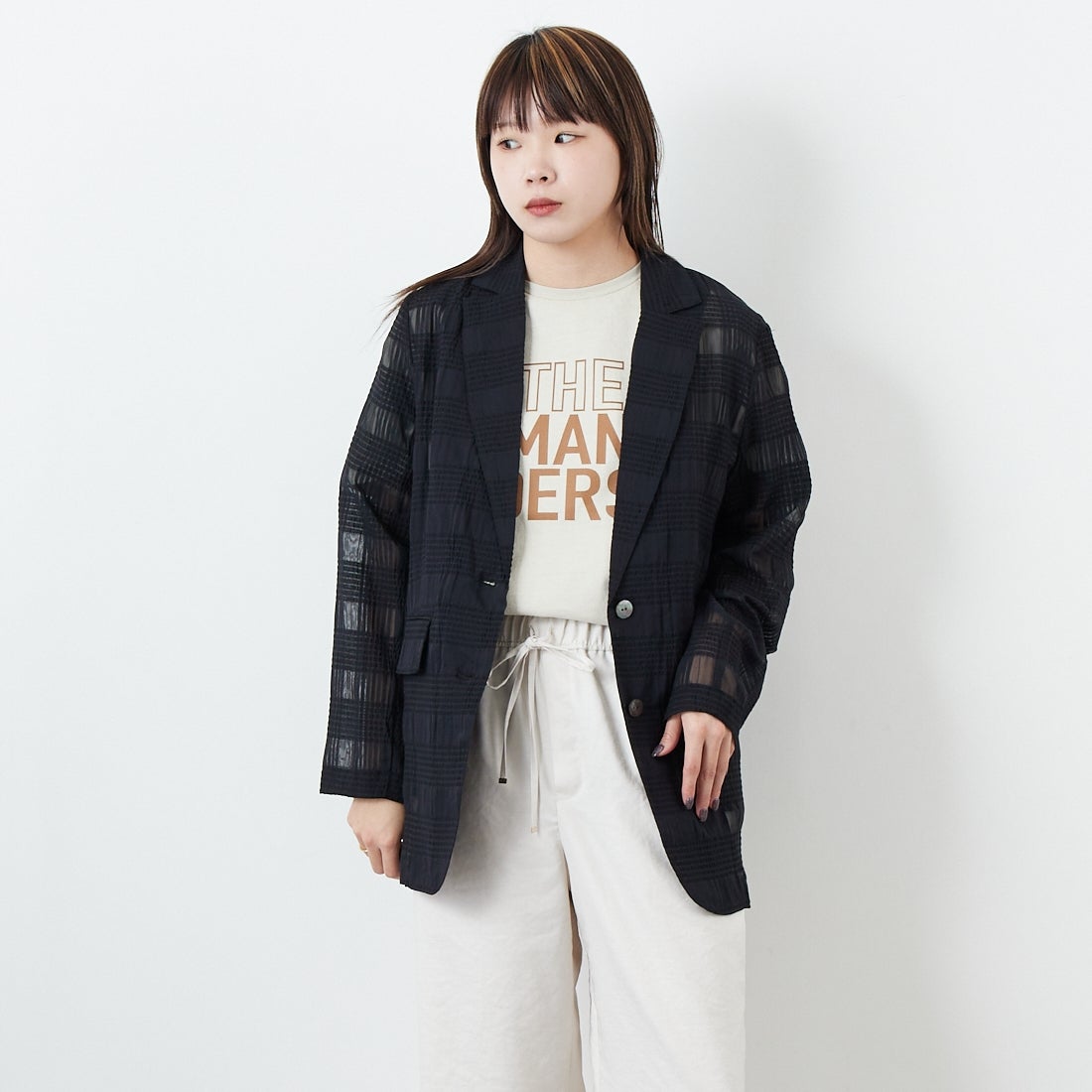 ﾌﾞﾗｯｸ&&モデル身長：167cm 着用サイズ：2&&