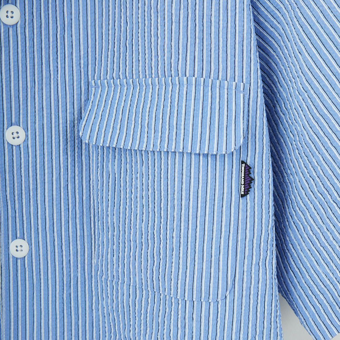 THOUSAND MILE [サウザンド マイル] ショートスリーブシャツ ストライプ [TM251ST00091] BLUE ST