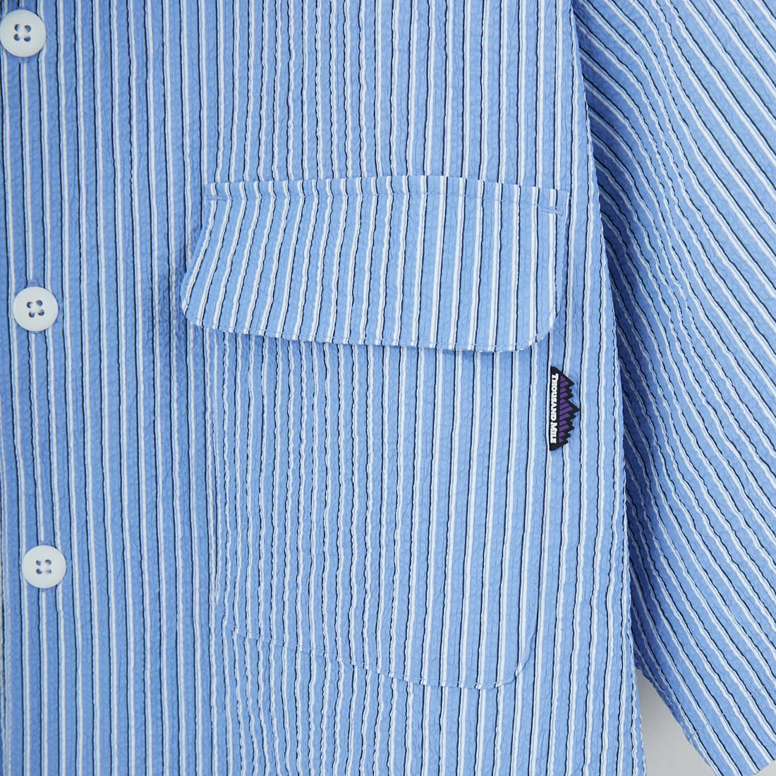 THOUSAND MILE [サウザンド マイル] ショートスリーブシャツ ストライプ [TM251ST00091] BLUE ST