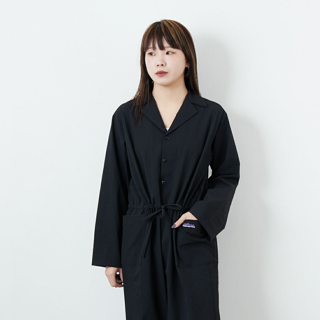 THOUSAND MILE [サウザンド マイル] オールインワン [TM251SS00152] BLACK &&モデル身長：167cm 着用サイズ：F&&