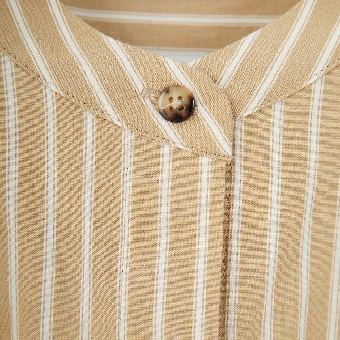 marmors [マルモア] バンドカラー ストライプブラウス [0225101029] BEIGE