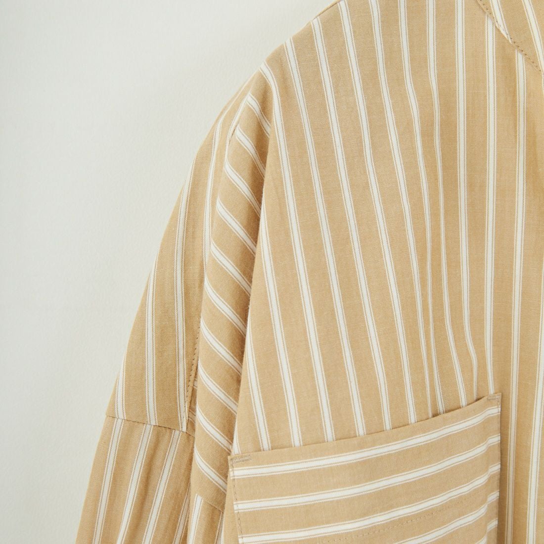 marmors [マルモア] バンドカラー ストライプブラウス [0225101029] BEIGE