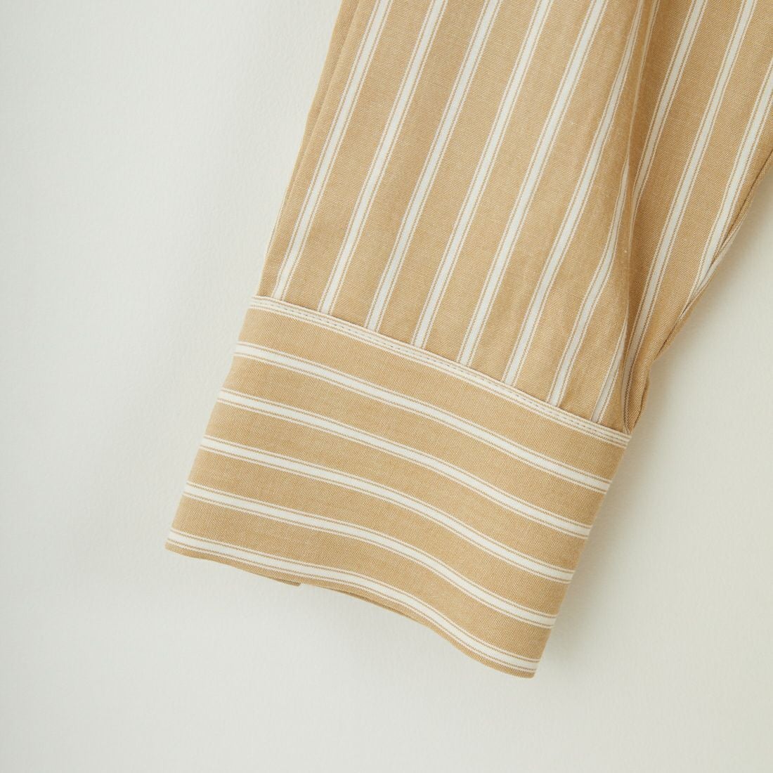 marmors [マルモア] バンドカラー ストライプブラウス [0225101029] BEIGE