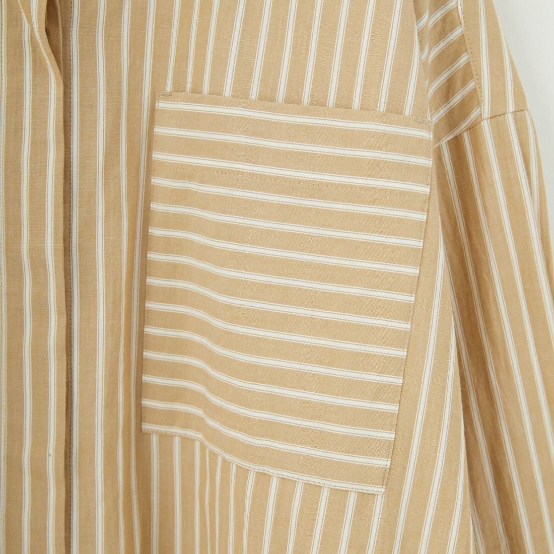 marmors [マルモア] バンドカラー ストライプブラウス [0225101029] BEIGE