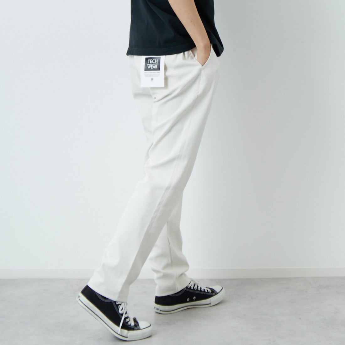 Jeans Factory Clothes [ジーンズファクトリークローズ] シェリタリングドライオックス1Pイージートラウザー [JFC-252-002] 68 OFF &&モデル身長：179cm 着用サイズ：XL&&