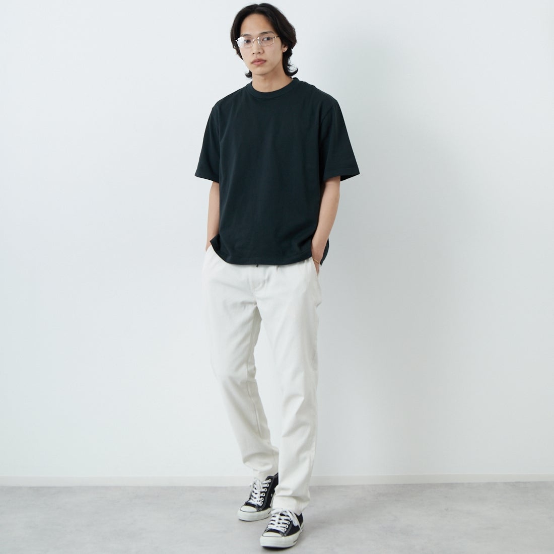 Jeans Factory Clothes [ジーンズファクトリークローズ] シェリタリングドライオックス1Pイージートラウザー [JFC-252-002] 68 OFF &&モデル身長：179cm 着用サイズ：XL&&