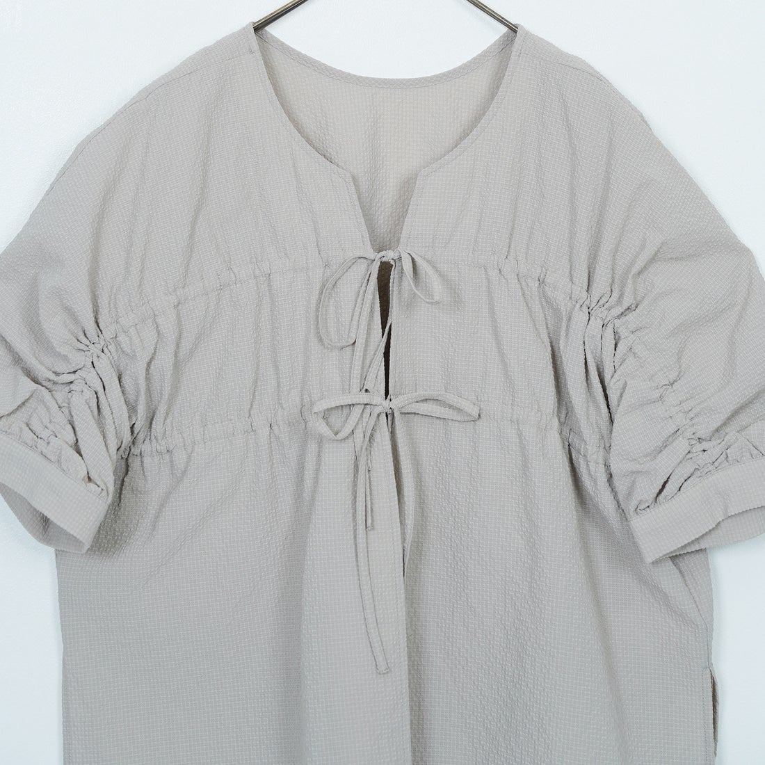 Jf Ready Made [ジェイエフレディメイド] カラミタンブラーダブルリボンブラウス [8855306-01] 36 ﾗｲﾄﾍﾞｰｼ