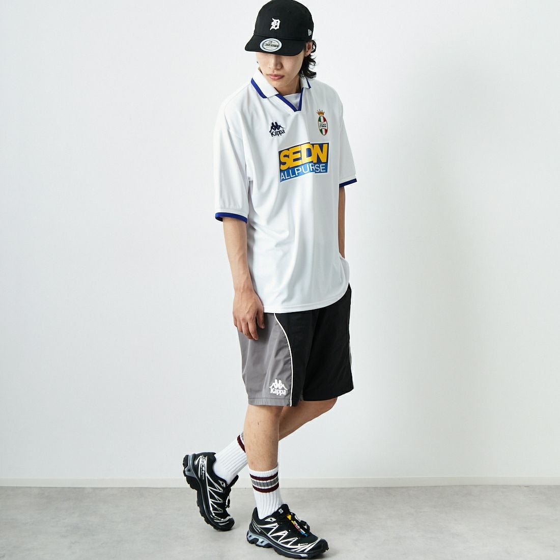 SEDAN ALL-PURPOSE [セダン オールパーパス] Kappa ゲームシャツ [SD25S-CT11] BIANCO &&モデル身長：179cm 着用サイズ：L&&