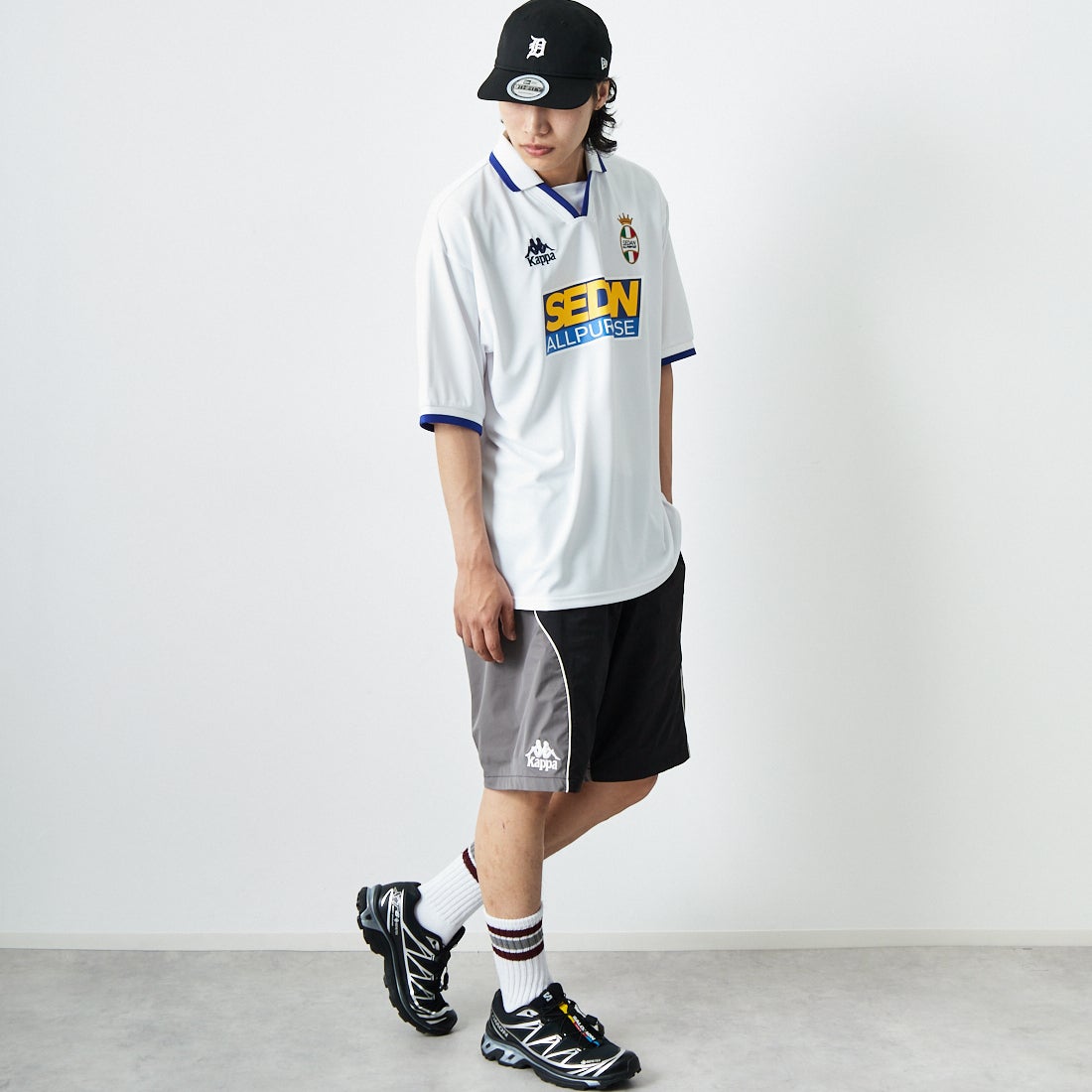 SEDAN ALL-PURPOSE [セダン オールパーパス] Kappa ゲームシャツ [SD25S-CT11] BIANCO &&モデル身長：179cm 着用サイズ：L&&