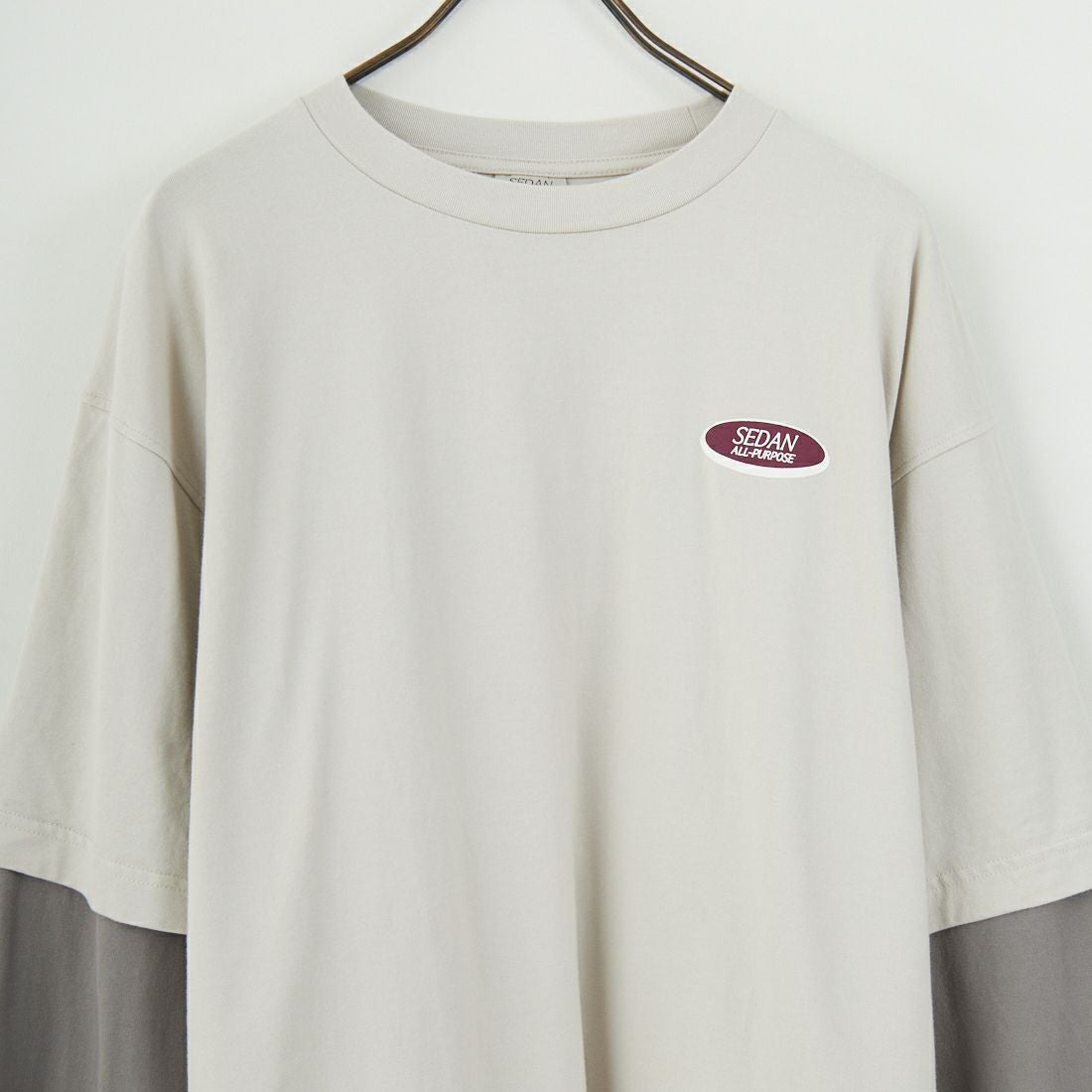 SEDAN ALL-PURPOSE [セダン オールパーパス] オーバルロゴレイヤードTシャツ [SD25S-CT04] IVO/GRY
