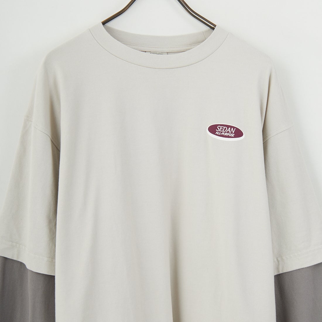 SEDAN ALL-PURPOSE [セダン オールパーパス] オーバルロゴレイヤードTシャツ [SD25S-CT04] IVO/GRY