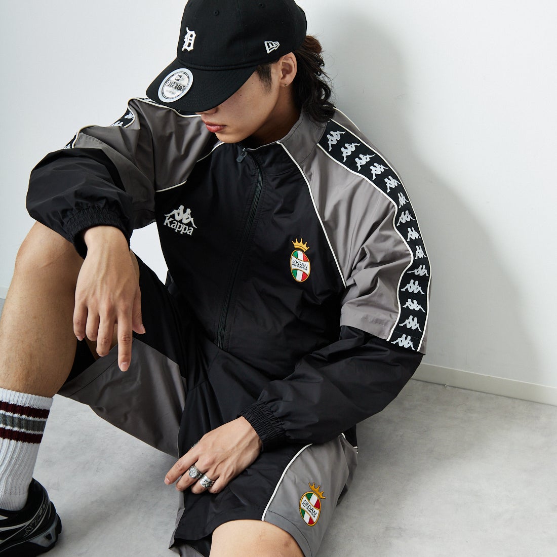 SEDAN ALL-PURPOSE [セダン オールパーパス] Kappa プレゼンテーションショーツ [SD25S-PT08] NERO &&モデル身長：179cm 着用サイズ：L&&