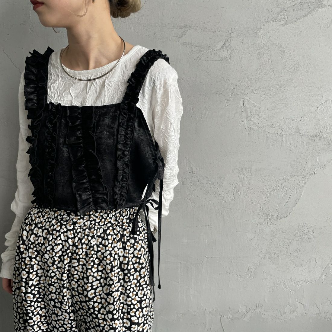 nenom [ネノム] マルチWAY箔フリルビスチェ [NE25112001]｜ジーンズ