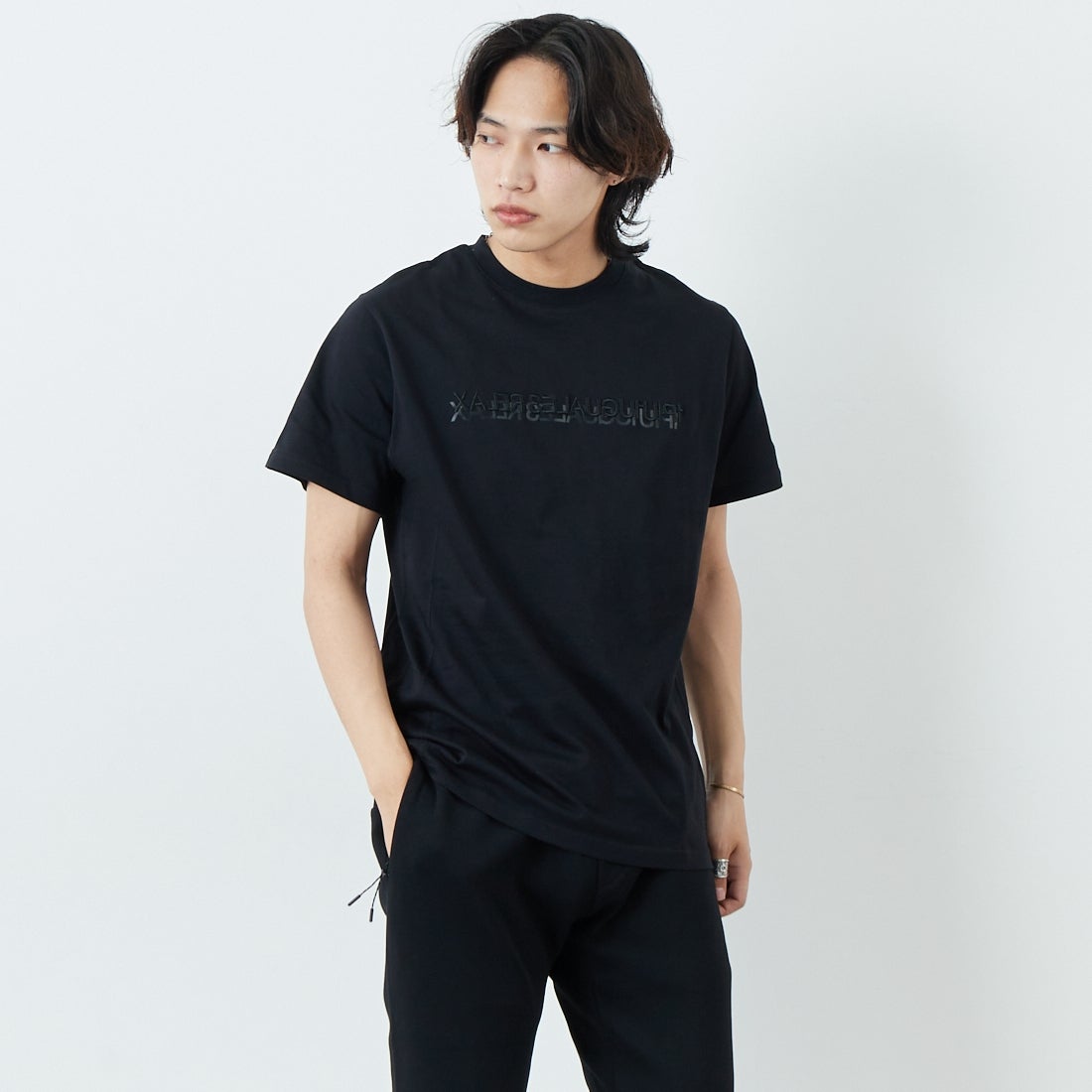 SN90 BLACK&&モデル身長：179cm 着用サイズ：L&&