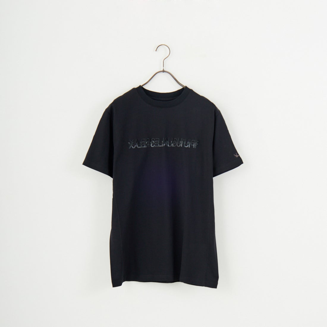 1PIU1UGUALE3 RELAX [ウノ ピゥ ウノ ウグァーレ トレ] 2重ロゴ半袖Tシャツ [UST-25079] SN90 BLACK