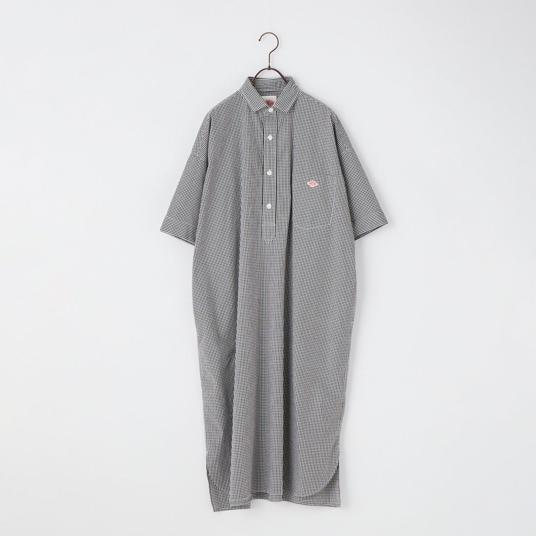 DANTON [ダントン] ショートスリーブ プルオーバードレス [JD-3655CPP] BK GINGHAM