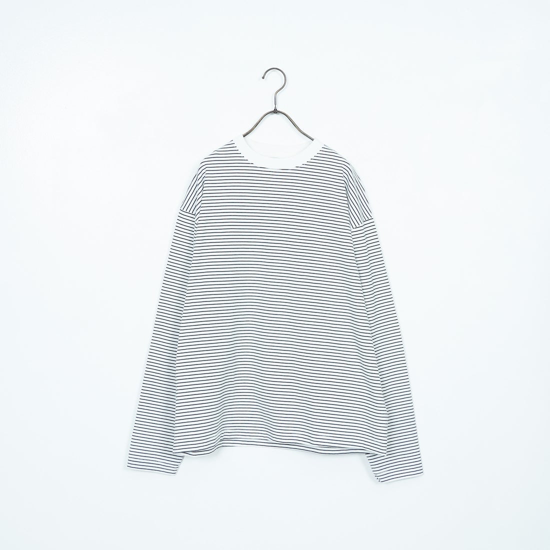 Health knit [ヘルスニット] クルーネック ロングスリーブ ボーダーT