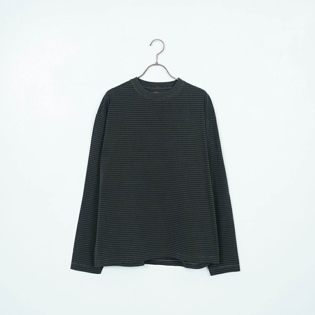 Health knit [ヘルスニット] クルーネック ロングスリーブ ボーダーTシャツ [HR25S-M108] INK BLACK