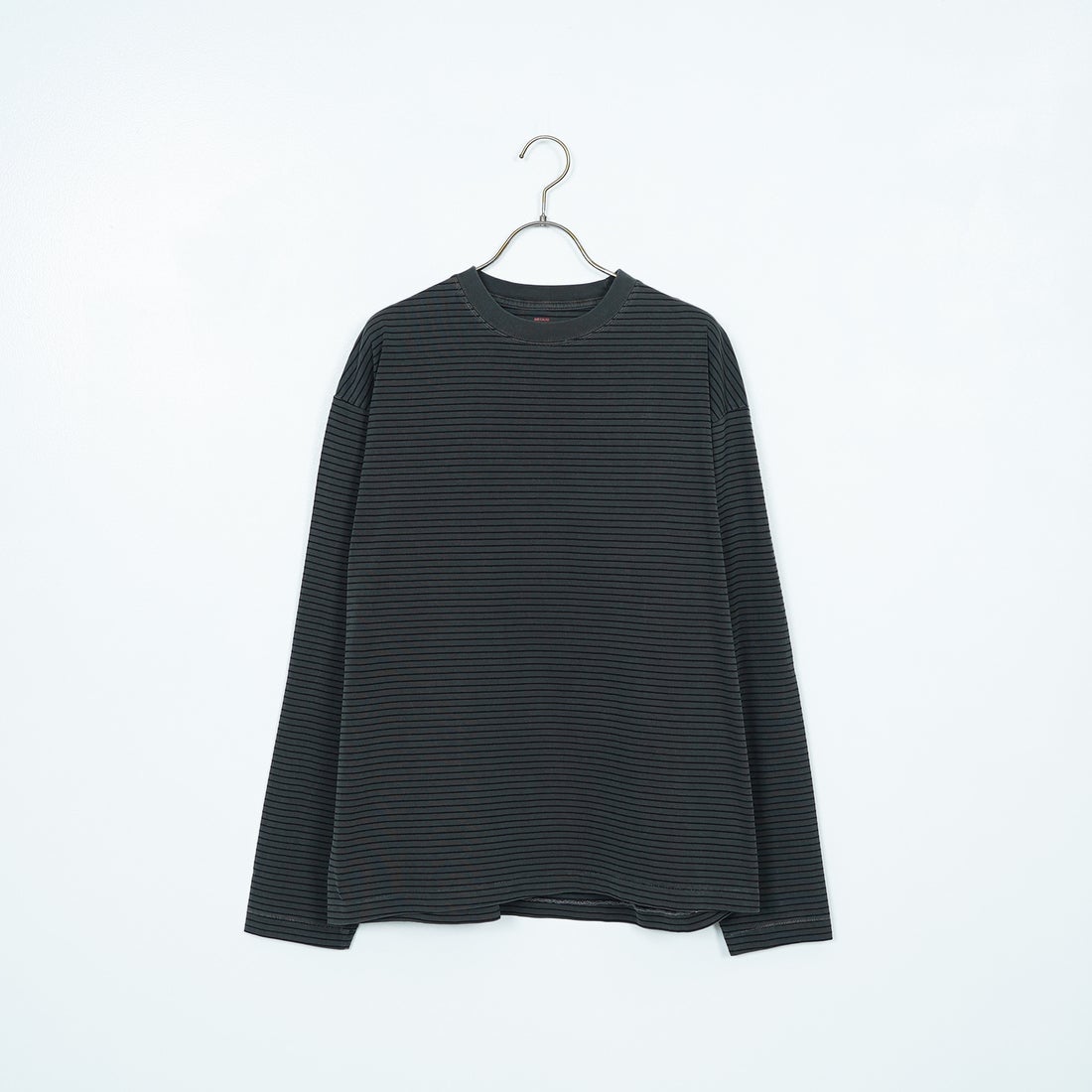Health knit [ヘルスニット] クルーネック ロングスリーブ ボーダーTシャツ [HR25S-M108] INK BLACK