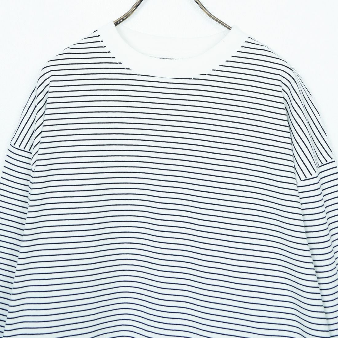 Health knit [ヘルスニット] クルーネック ロングスリーブ ボーダーTシャツ [HR25S-M108] WHITE