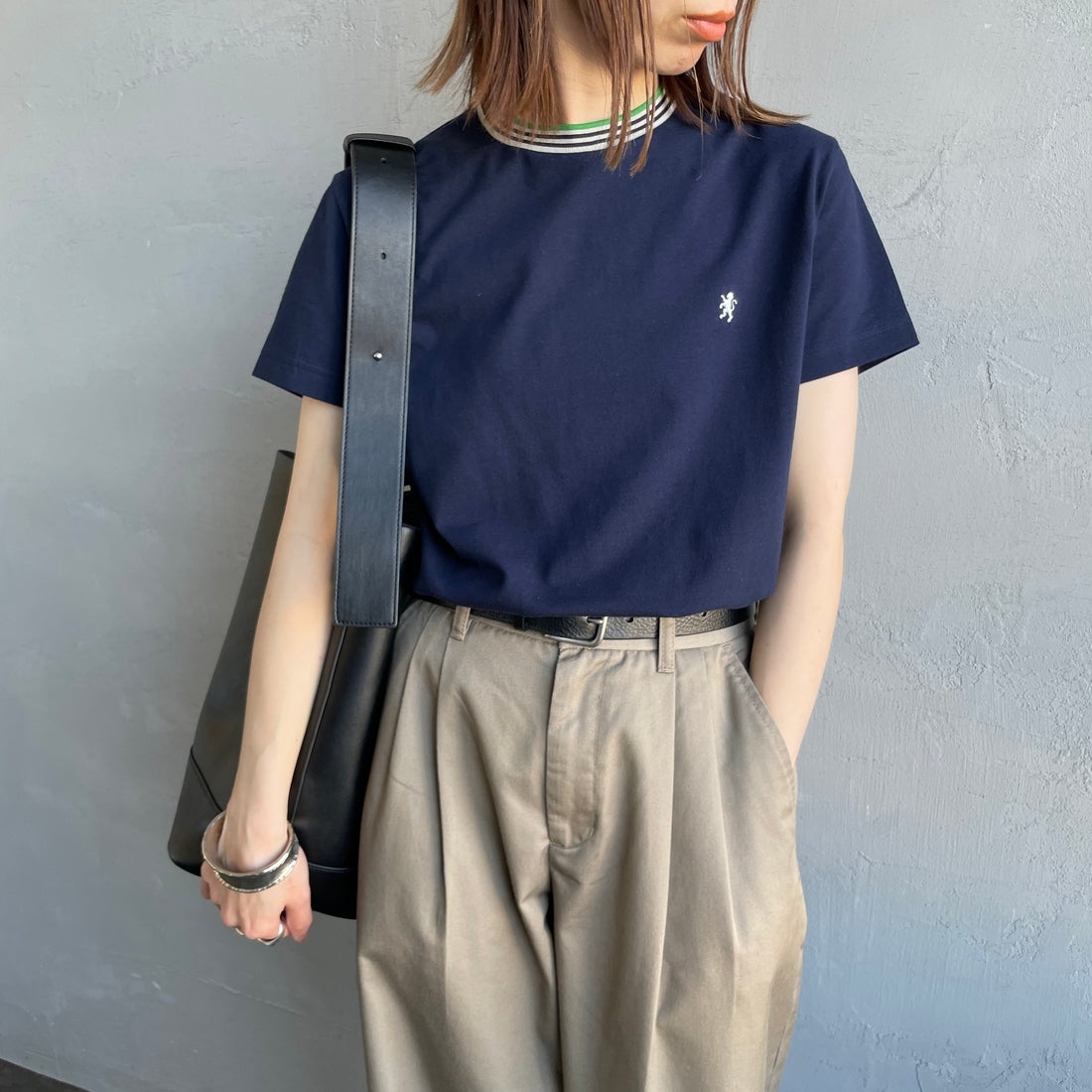 NAVY/BEIGE&&モデル身長：158cm 着用サイズ：14&&