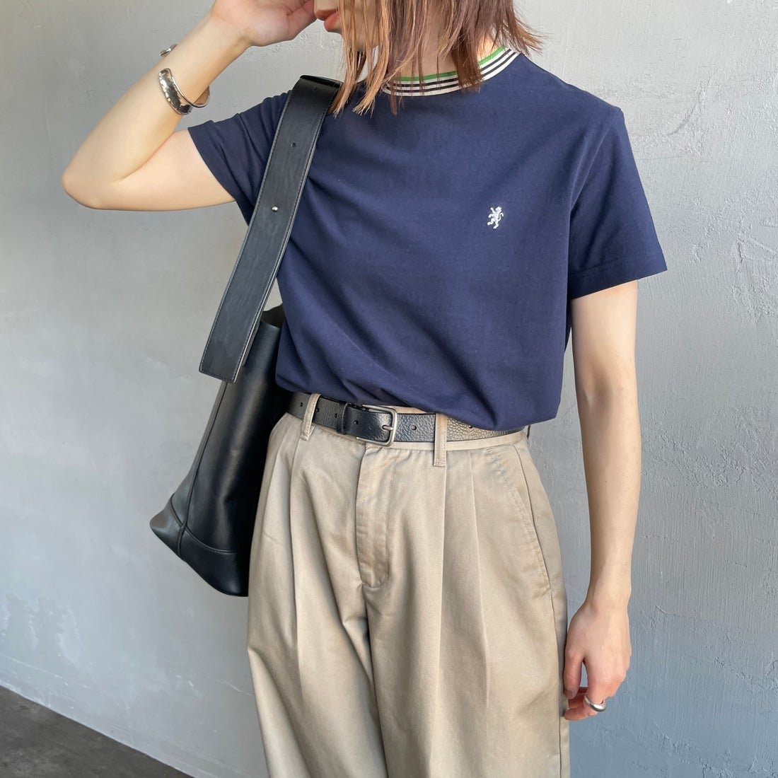 NAVY/BEIGE&&モデル身長：158cm 着用サイズ：14&&