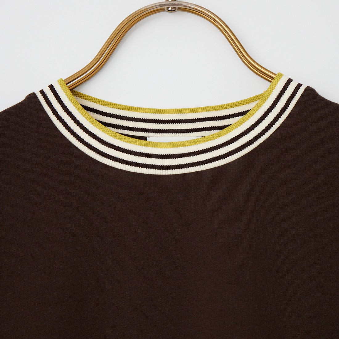 Gymphlex [ジムフレックス] クルーネック ニットラインTシャツ [GY-C0448CCB] BROWN/ECRU