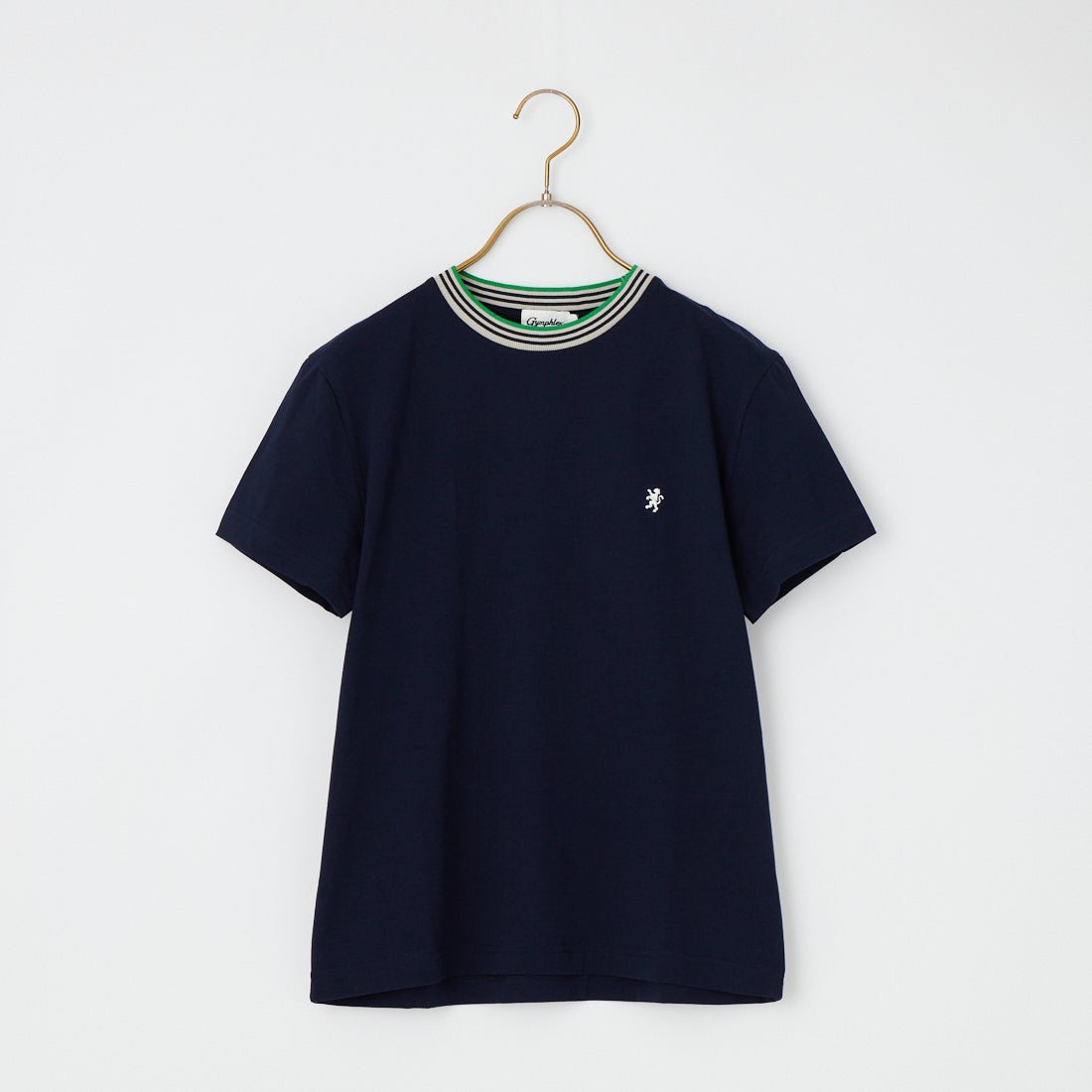 Gymphlex [ジムフレックス] クルーネック ニットラインTシャツ [GY-C0448CCB] NAVY/BEIGE