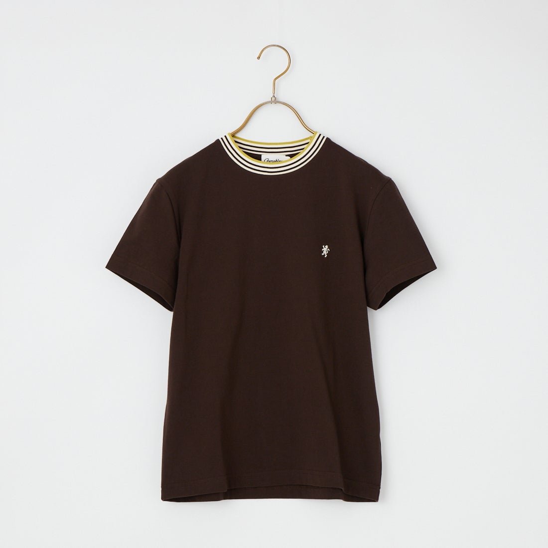 Gymphlex [ジムフレックス] クルーネック ニットラインTシャツ [GY-C0448CCB] BROWN/ECRU
